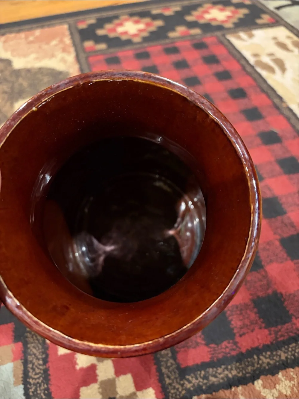 Vintage McCoy fruit festival pottery canister 254.